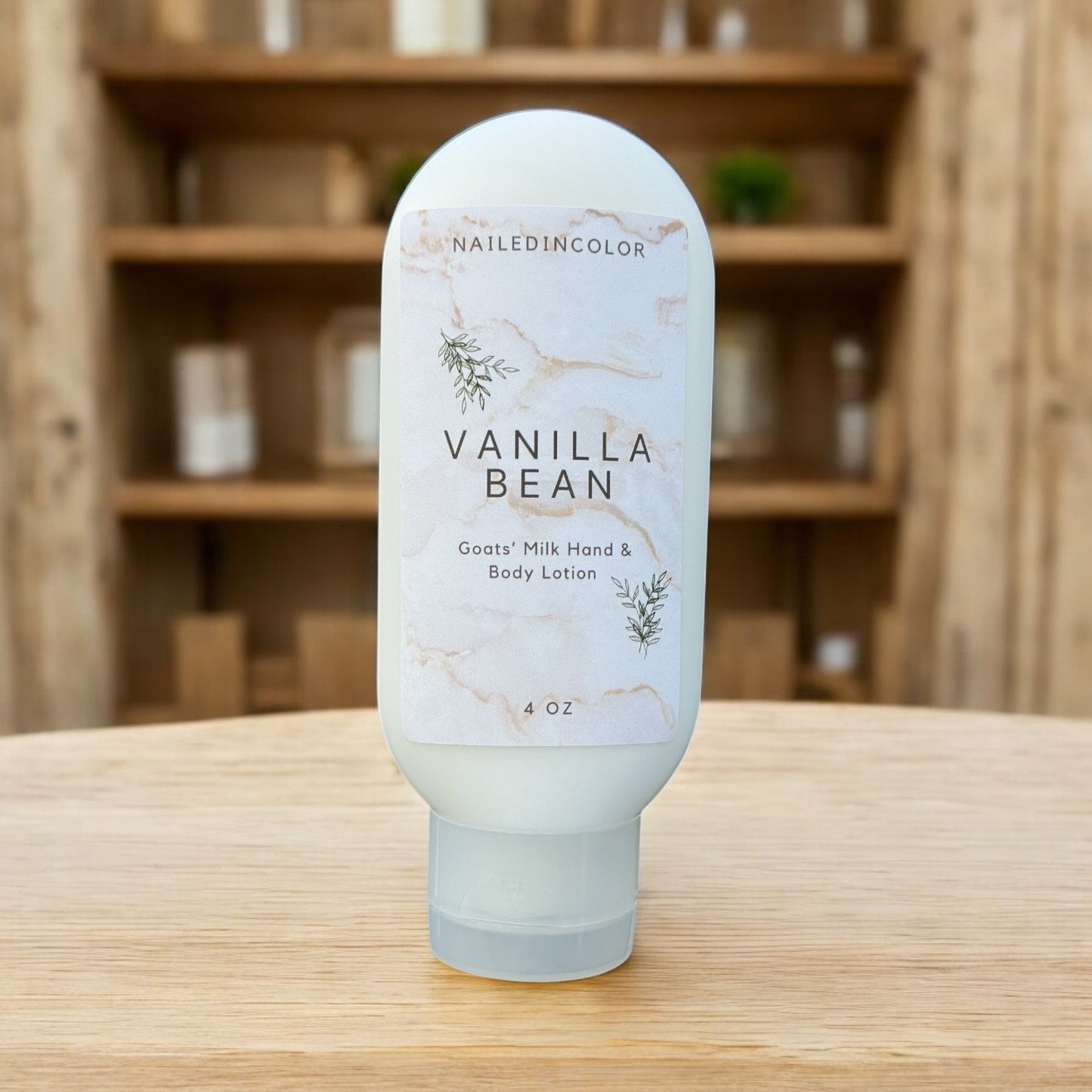 Vanilla Bean Goats' Milk Scented Hand & Body Lotion by NailedInColor Skin Healthy Moisturized Women's Cosmetic