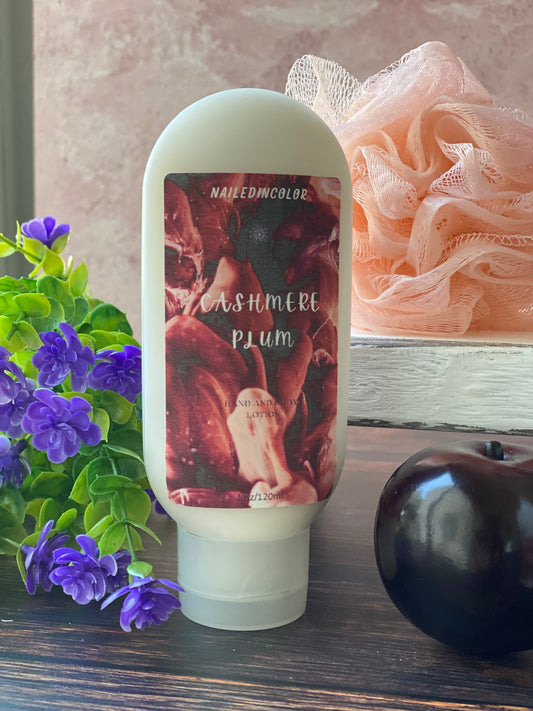 Cashmere Plum Goats' Milk Hand & Body Lotion by NailedInColor Women's Scented Skin Care Moisturizer