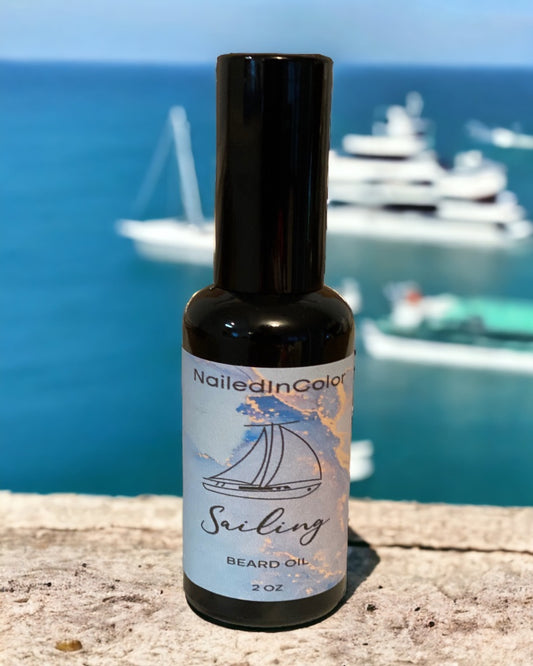 Sailing Beard Oil for Men by NailedInColor Scented Beard Care Smoothing Moisturized Grooming Toiletry Skin Protection