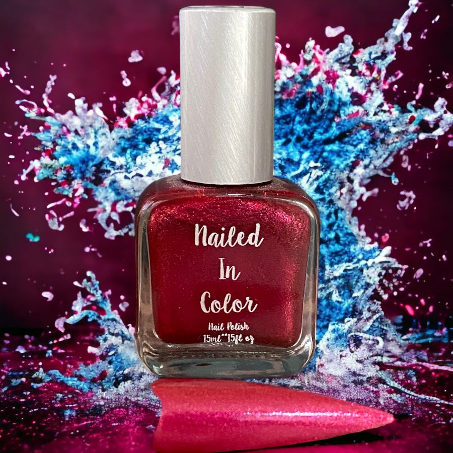 Reflections of Love-Red Nail Polish for Women Teens Red Nail Color Cosmetic Nail Care by NailedInColor