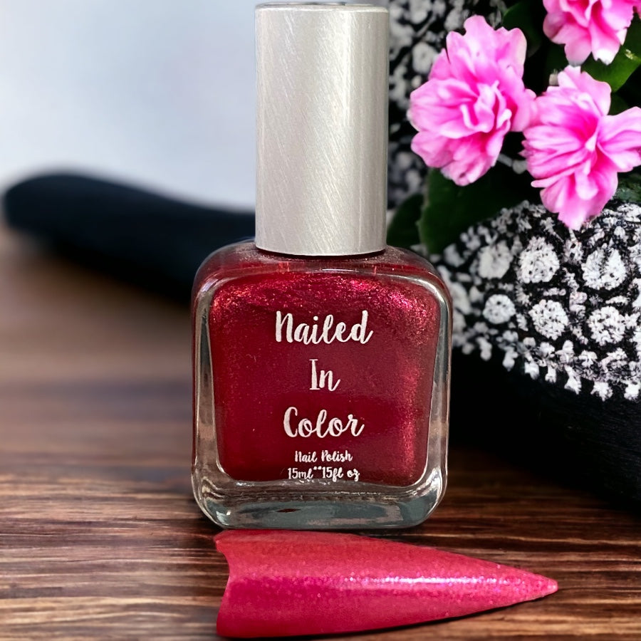 Reflections of Love-Red Nail Polish for Women Teens Red Nail Color Cosmetic Nail Care by NailedInColor