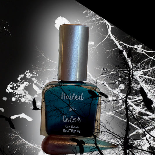 Solace-Women's Beauty Thermochromic Polish Black Turquoise Color Shift Temperature Change Nail Color Heat Activated Nail Polish by NailedInColor