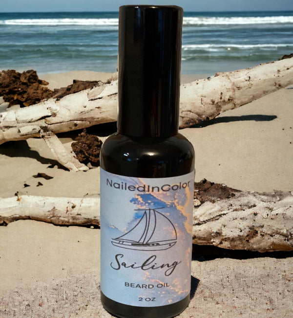 Sailing Beard Oil for Men by NailedInColor Scented Beard Care Smoothing Moisturized Grooming Toiletry Skin Protection