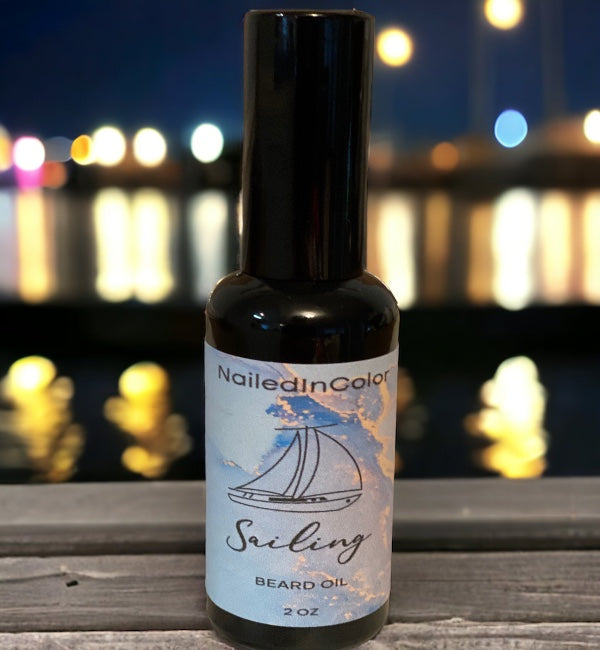 Sailing Beard Oil for Men by NailedInColor Scented Beard Care Smoothing Moisturized Grooming Toiletry Skin Protection