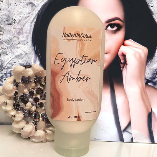 Egyptian Amber Light Scent Goats' Milk Hand & Body Lotion by NailedInColor Women's Scented Skin Healthy Moisturizer and Skin Care