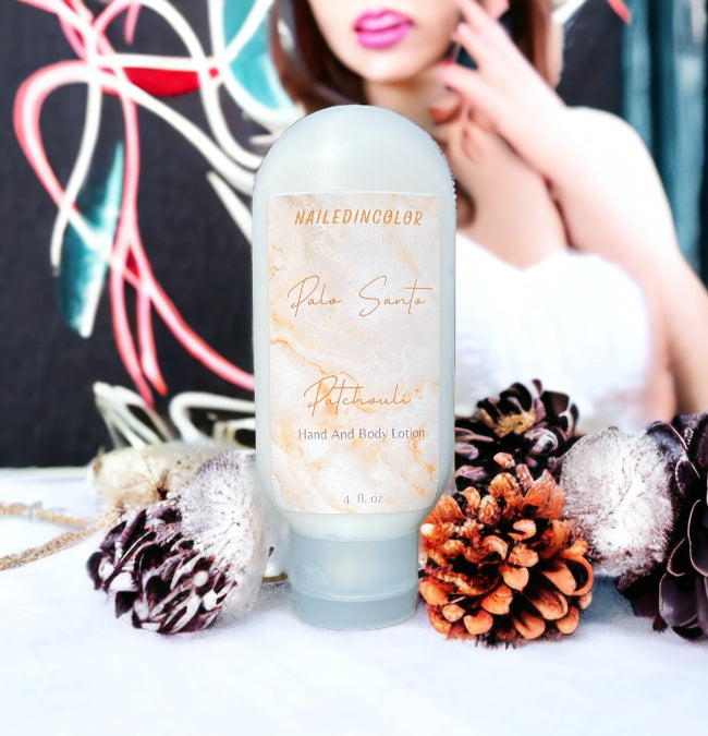 Palo Santo Patchouli Goats' Milk Hand & Body Lotion by NailedInColor Scented Moisturizer Women's Skin Care