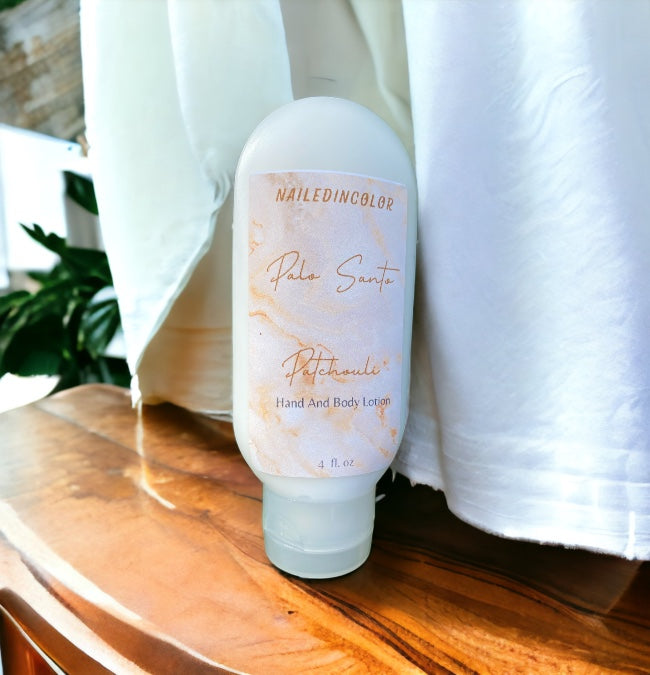 Palo Santo Patchouli Goats' Milk Hand & Body Lotion by NailedInColor Scented Moisturizer Women's Skin Care