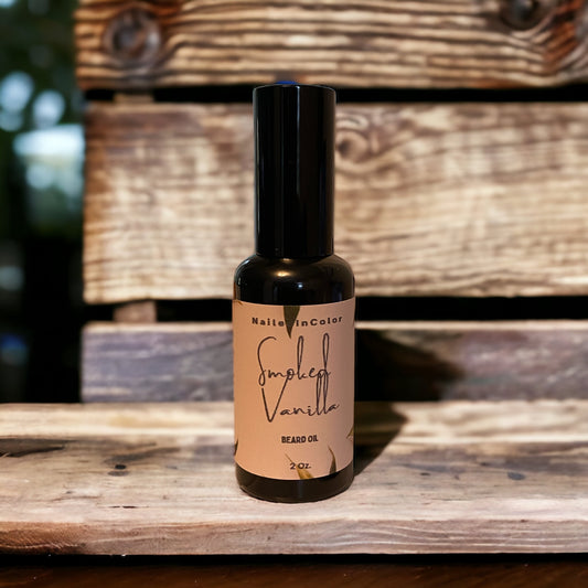 Smoked Vanilla Scented Beard Oil for Men by NailedInColor Skin Healthy Men's Toiletry Grooming Management