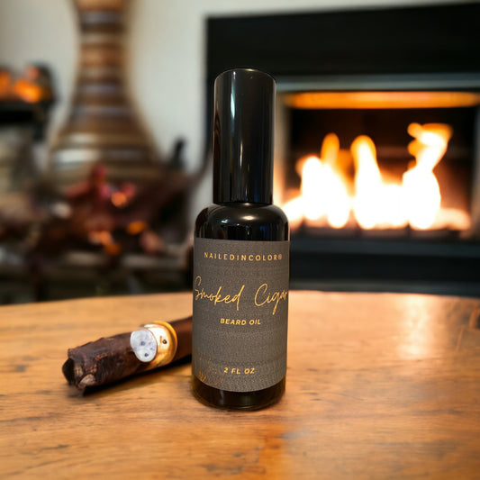 Smoked Cigar Beard Oil for Men by NailedInColor Healthy Skin Beard Management Grooming Smoothing