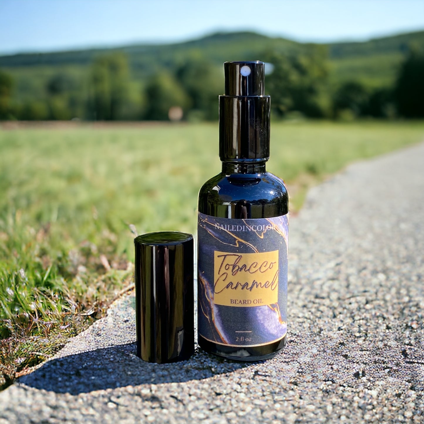 Tobacco Caramel Scented Beard Oil for Men by NailedInColor Beard Management Smoothing Skin Protection