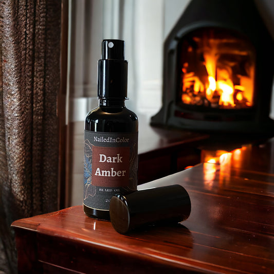 Dark Amber Beard Oil for Men by NailedInColor Skin Care Plus Beard Management Grooming
