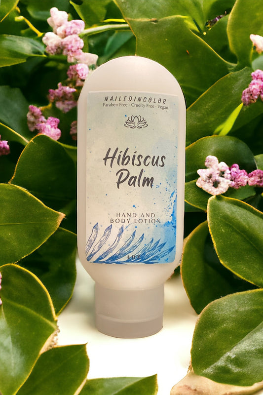 Hibiscus Palm Goats' Milk Hand & Body Lotion by NailedInColor Scented Women's Moisturizer Skin Care
