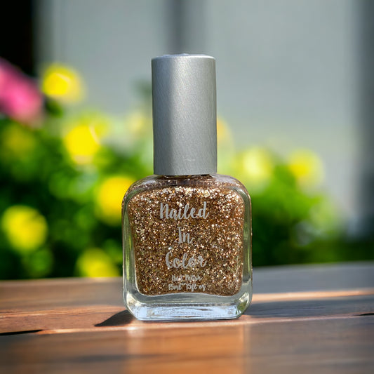 Fool's Gold by NailedInColor Glitter Topcoat Nail Polish Nail Enhancement Women's Teens