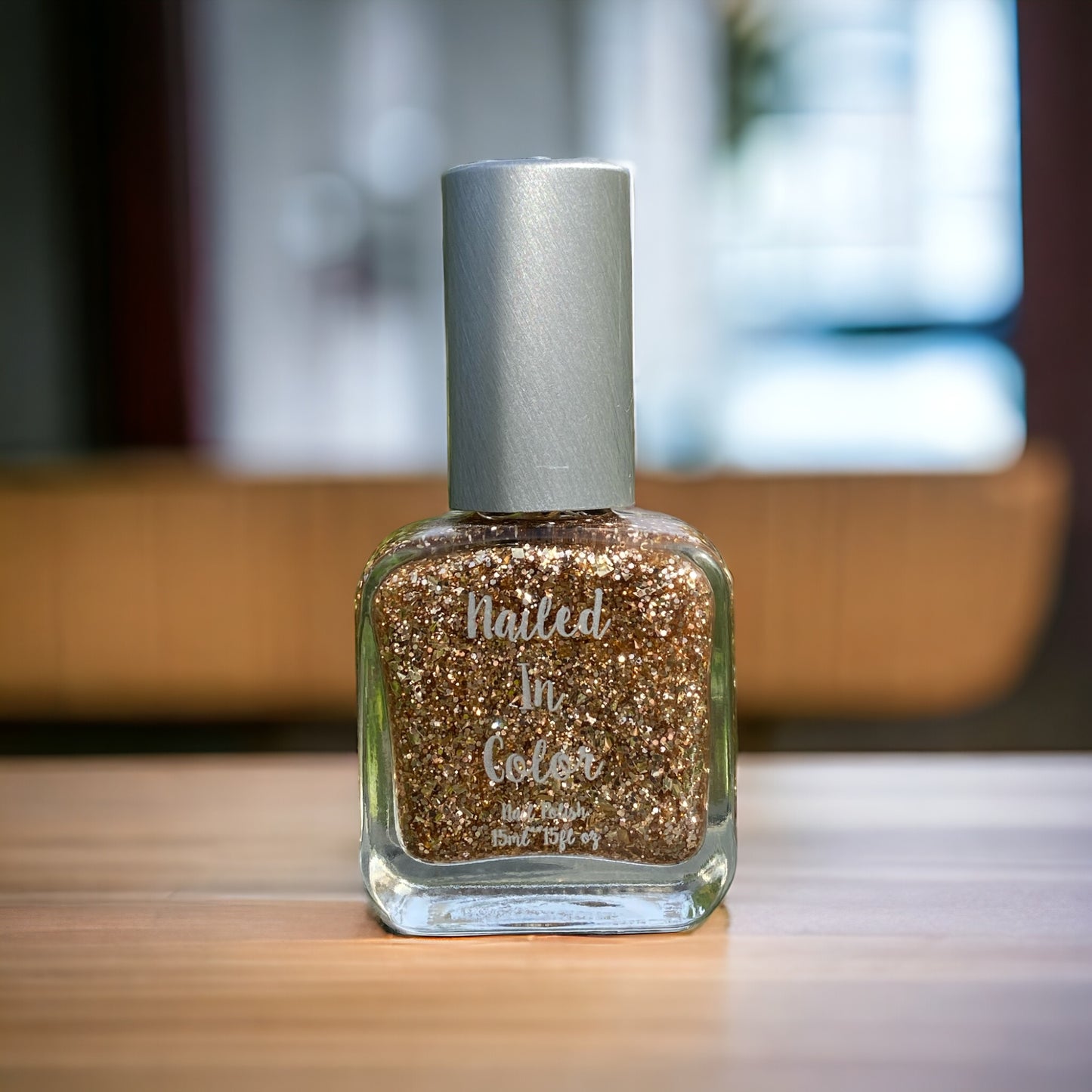 Fool's Gold by NailedInColor Glitter Topcoat Nail Polish Nail Enhancement Women's Teens