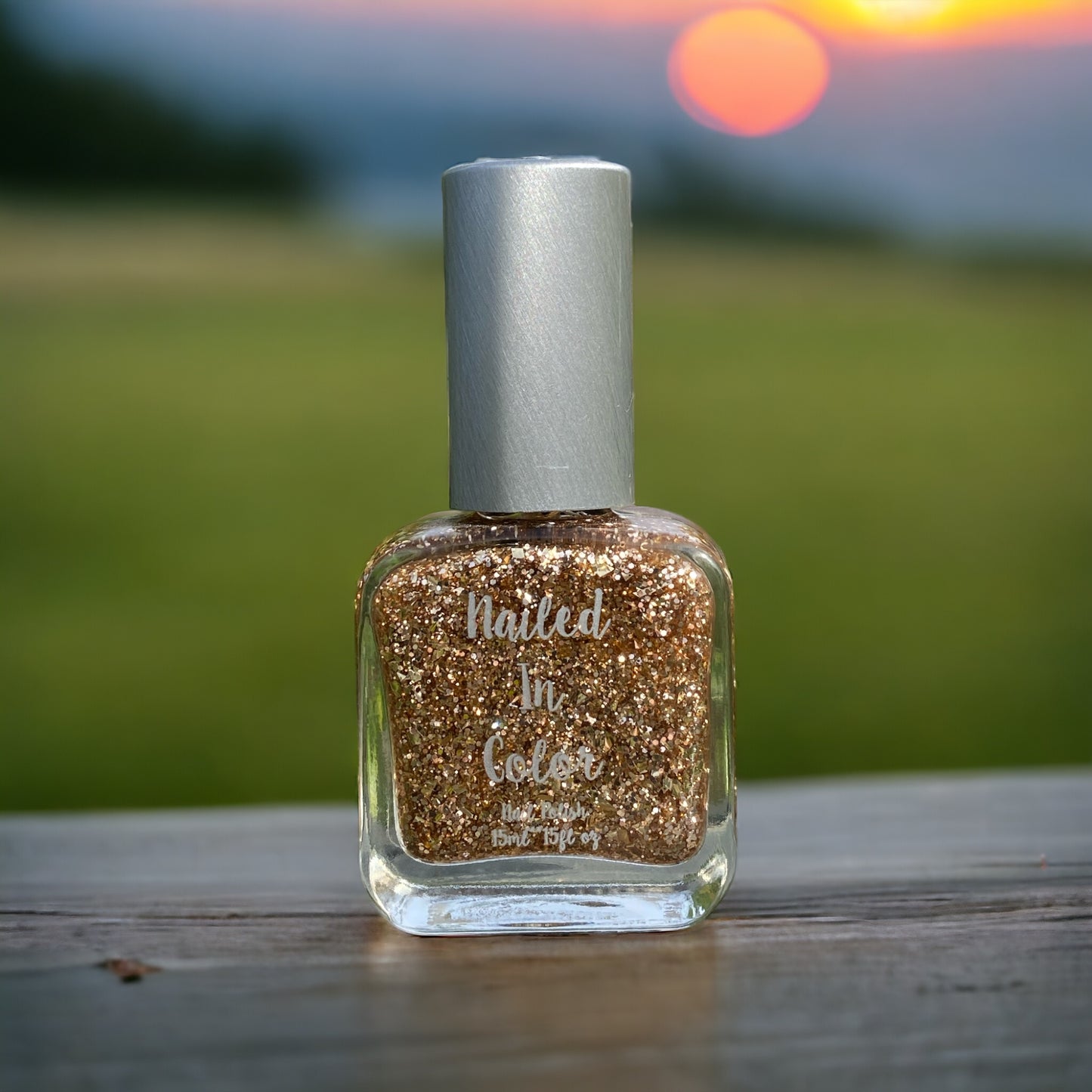 Fool's Gold by NailedInColor Glitter Topcoat Nail Polish Nail Enhancement Women's Teens