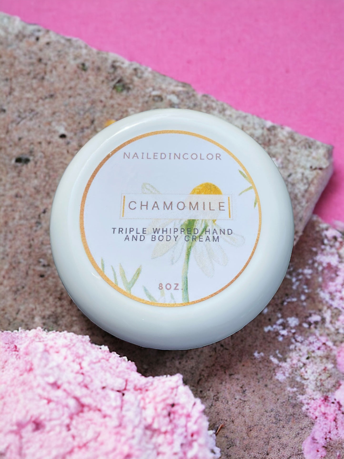 Triple Whipped Hand & Body Cream in Chamomile by NailedInColor Thick Moisturizer Scented Cream for Women