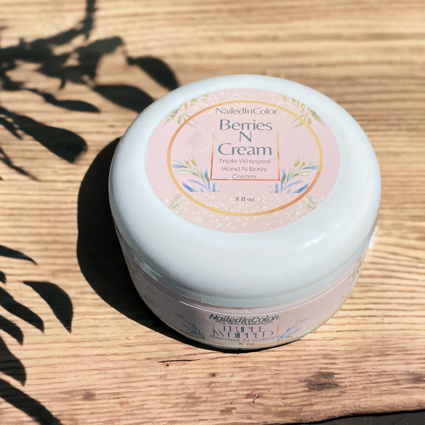 Berries N Cream Triple Thick Hand & Body Cream by NailedInColor Extra Thick Scented Moisturizer Women's Skin Care