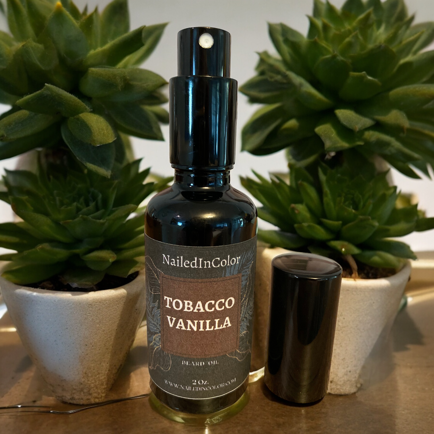 Tobacco Vanilla Scented Beard Oil for Men by NailedInColor Skin Protection Beard Management Moisturized Toiletry Grooming