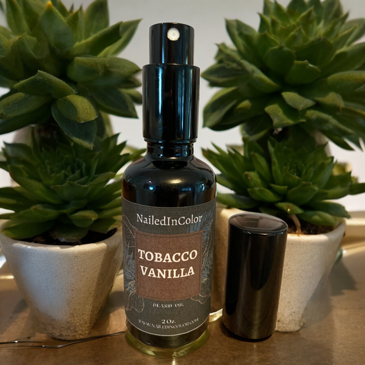 Tobacco Vanilla Scented Beard Oil for Men by NailedInColor Skin Protection Beard Management Moisturized Toiletry Grooming