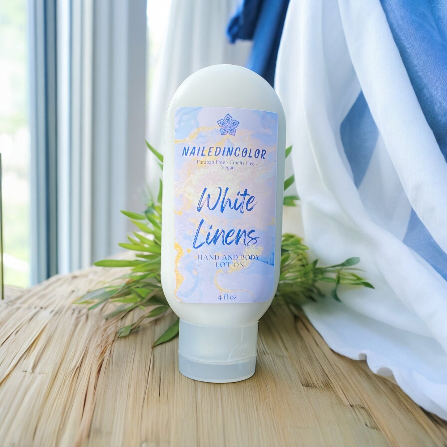 White Linens Goats' Milk Hand & Body Lotion, Scented Skin Care, Women, Teens, Moisturizer, 4 oz by NailedInColor