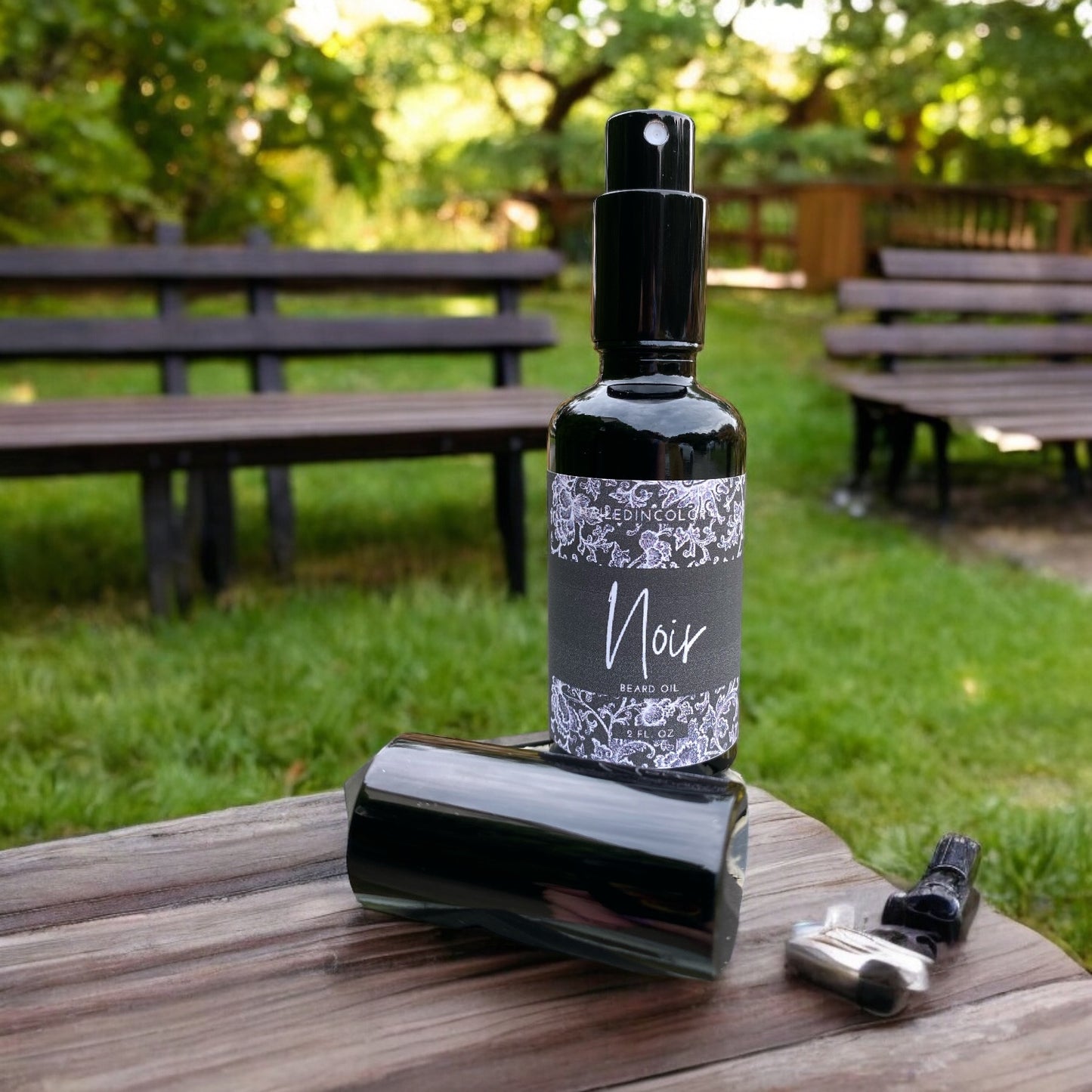 Noir Beard Oil for Men by NailedInColor Scented Beard Management Skin Care Grooming