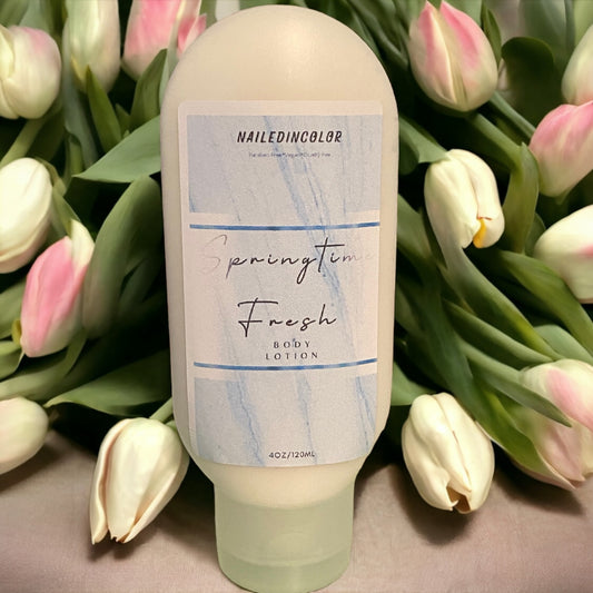 Springtime Fresh Hand & Body Lotion Goats' Milk by NailedInColor Scented Healthy Skin Care Moisturizer