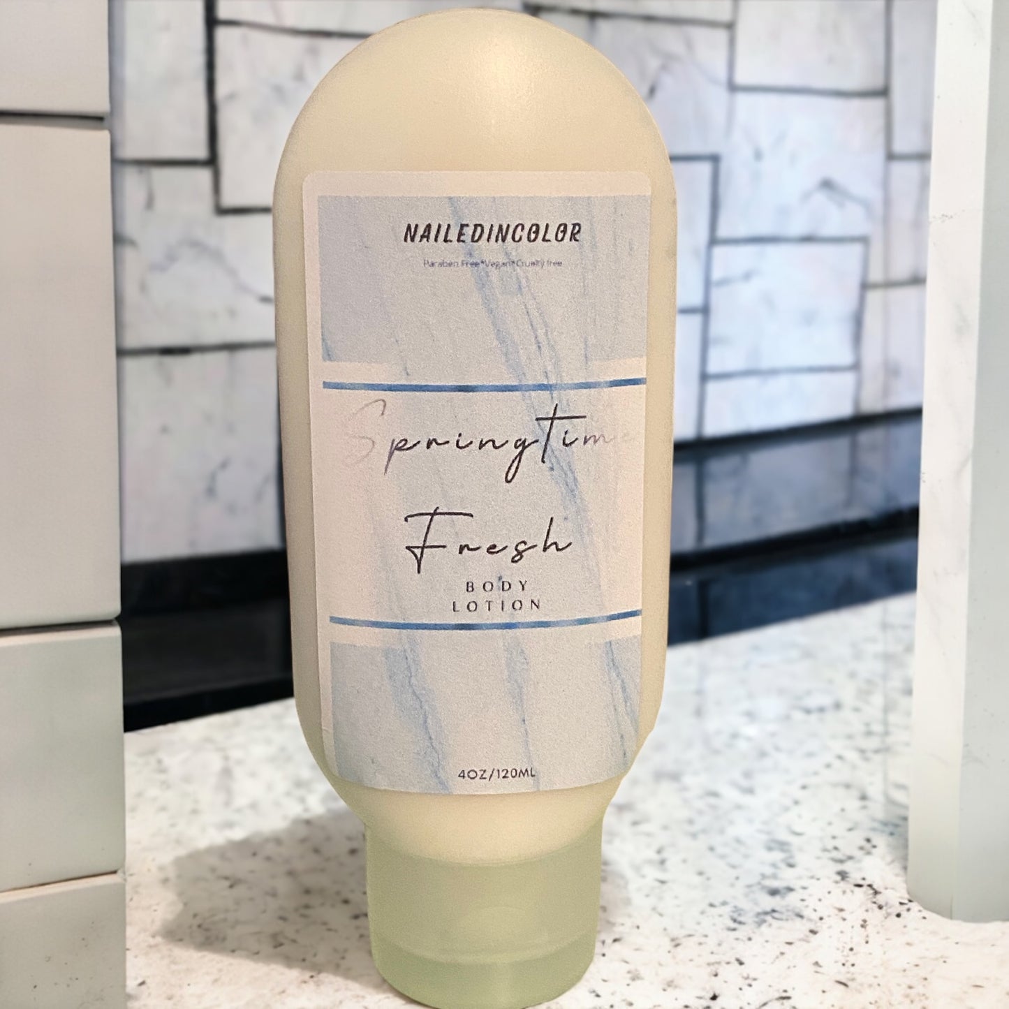 Springtime Fresh Hand & Body Lotion Goats' Milk by NailedInColor Scented Healthy Skin Care Moisturizer