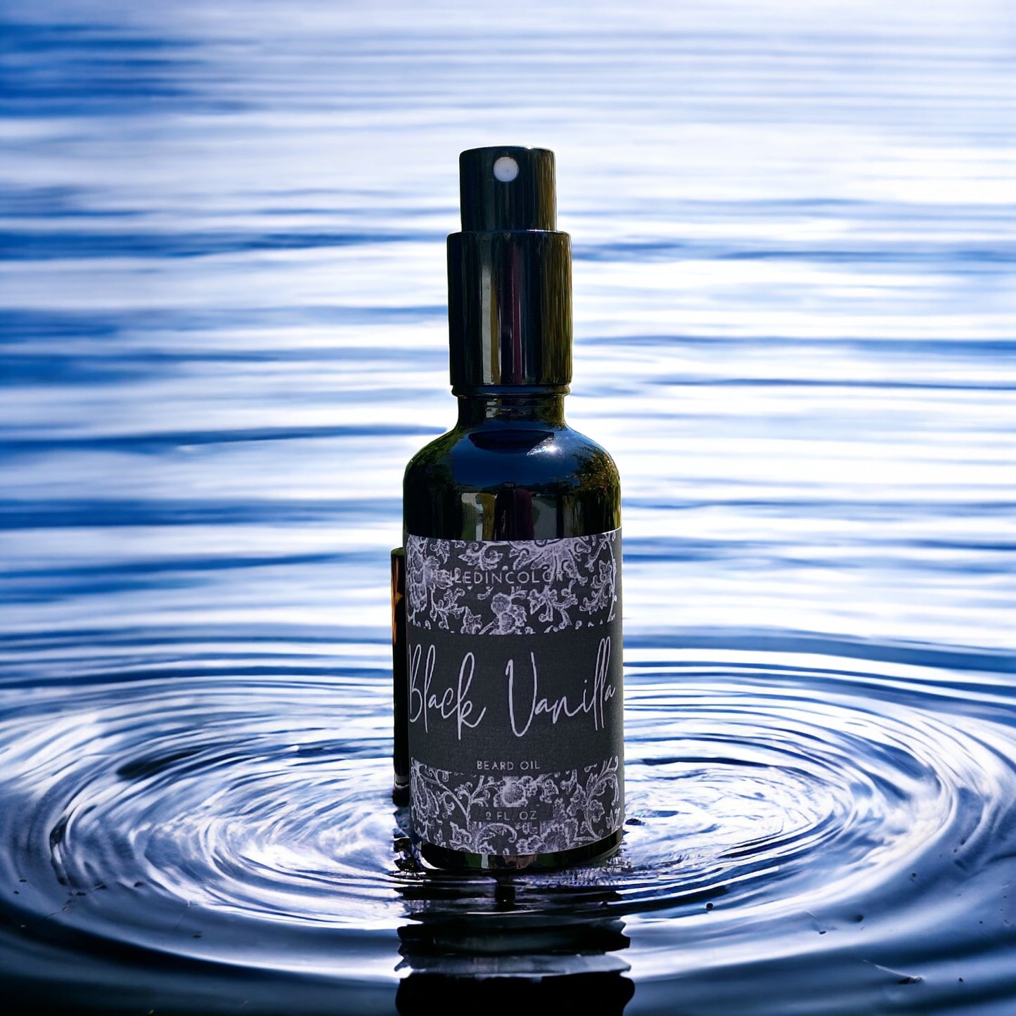 Black Vanilla Beard Oil for Men by NailedInColor Skin Health Beard Grooming Vitamins Moisturizer