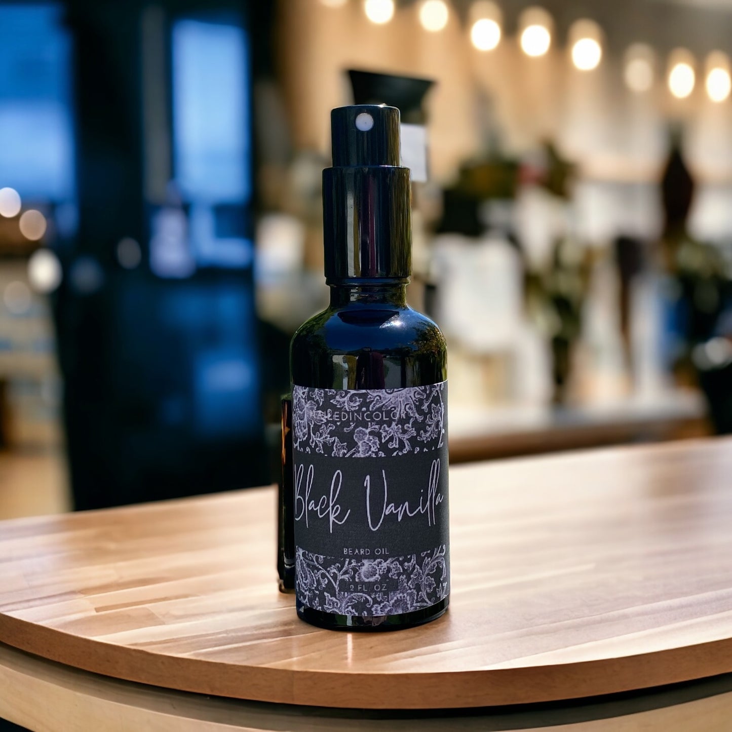 Black Vanilla Beard Oil for Men by NailedInColor Skin Health Beard Grooming Vitamins Moisturizer