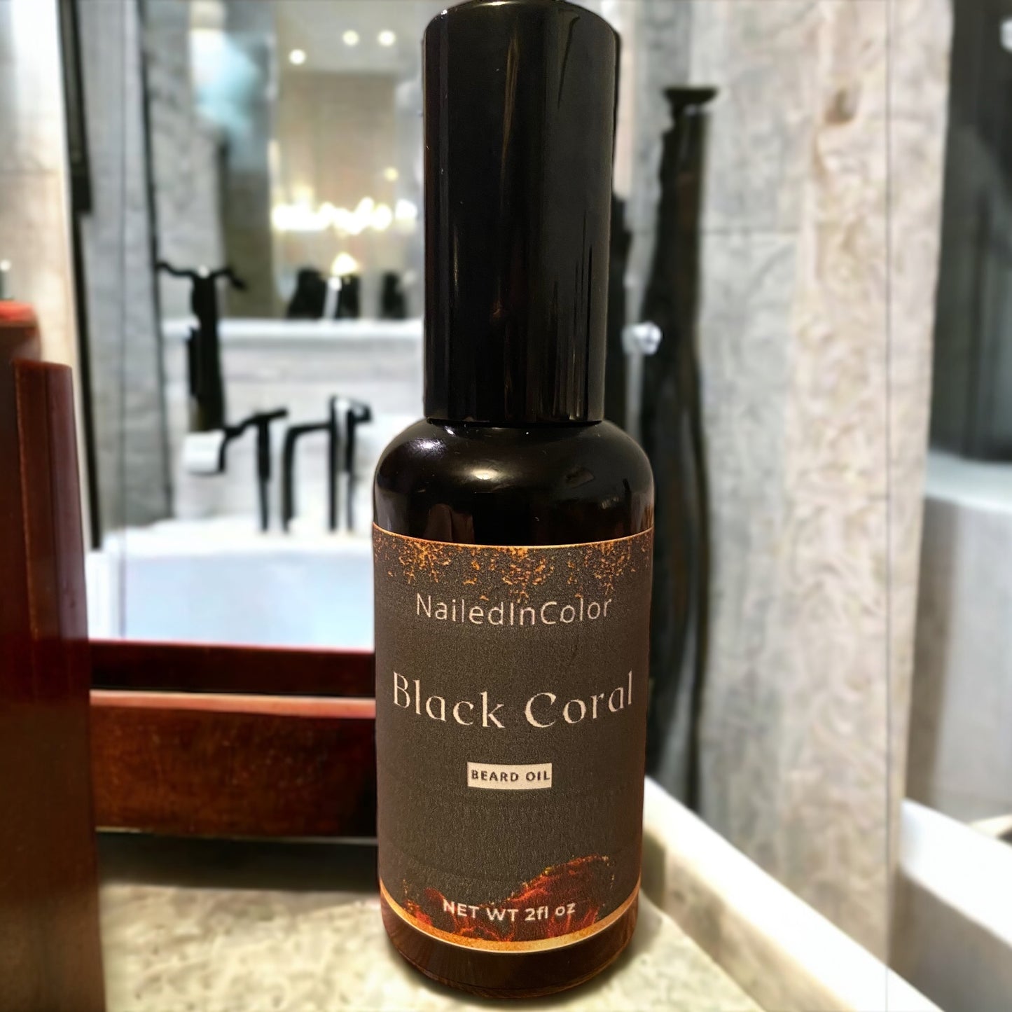 Black Coral Scented Beard Oi for Men by NailedInColor Beard Smoothing Skin Protection Moisturizing