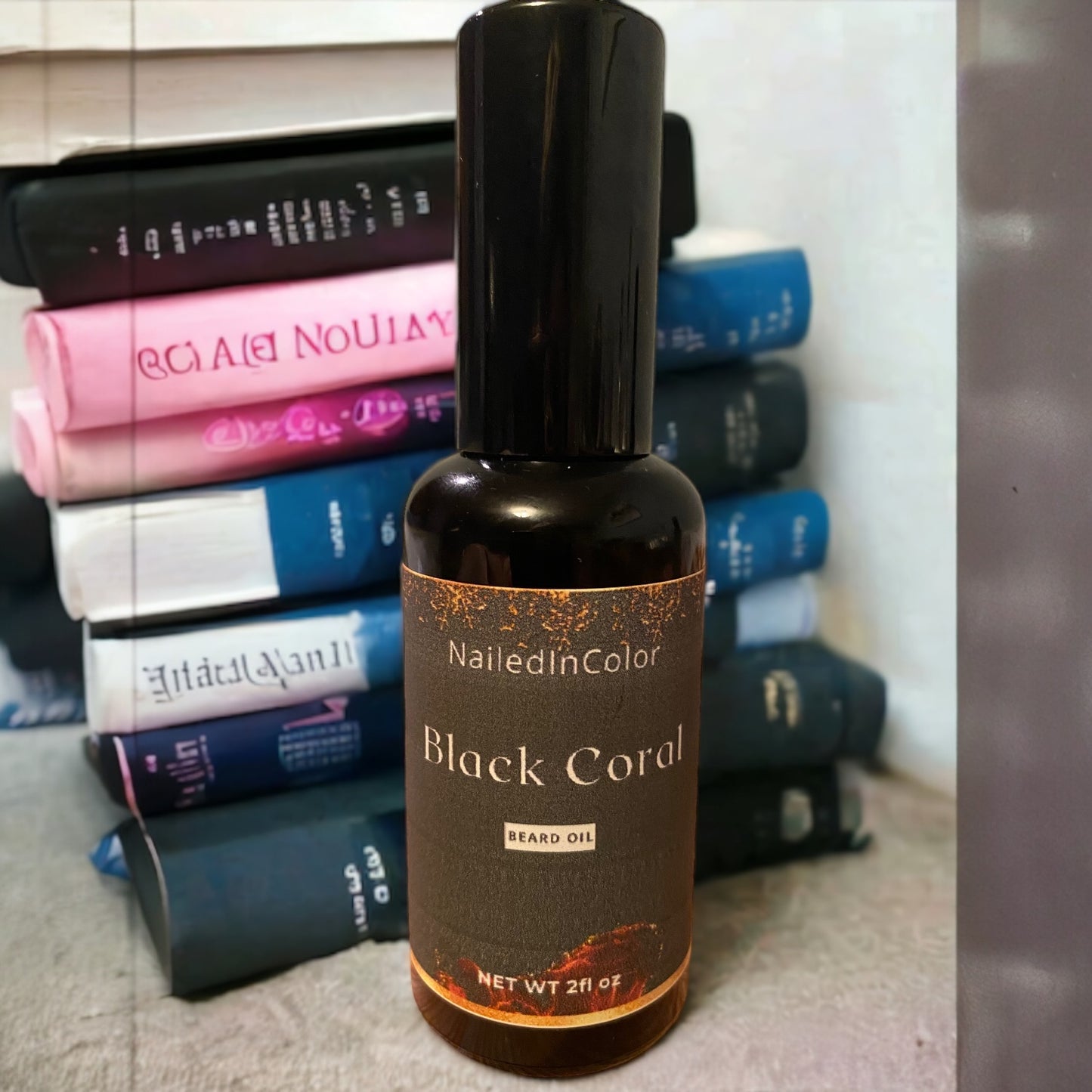 Black Coral Scented Beard Oi for Men by NailedInColor Beard Smoothing Skin Protection Moisturizing