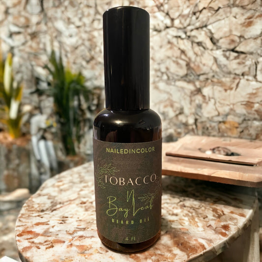 Tobacco N Bay Leaf Scented Beard Oil for Men by NailedInColor Skin Healthy Beard Smoothing Moisturizing Toiletry