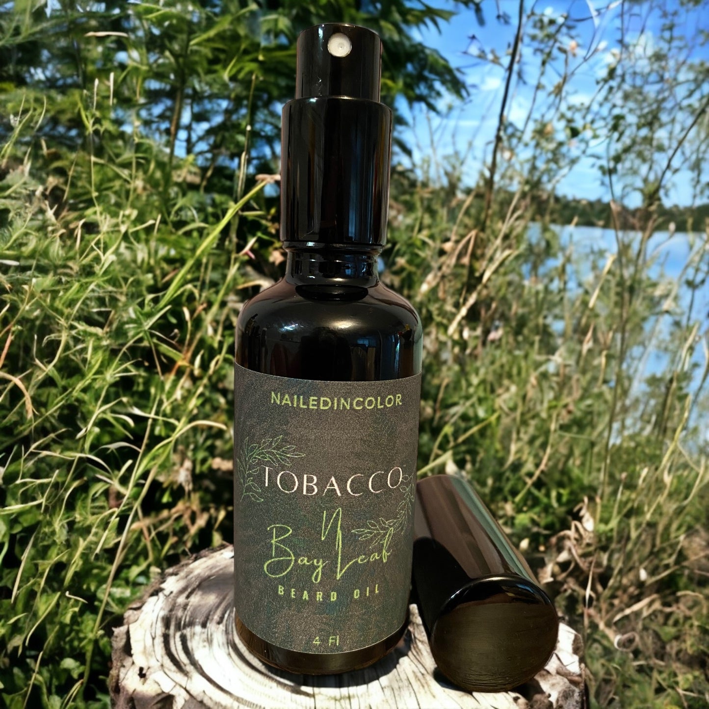 Tobacco N Bay Leaf Scented Beard Oil for Men by NailedInColor Skin Healthy Beard Smoothing Moisturizing Toiletry