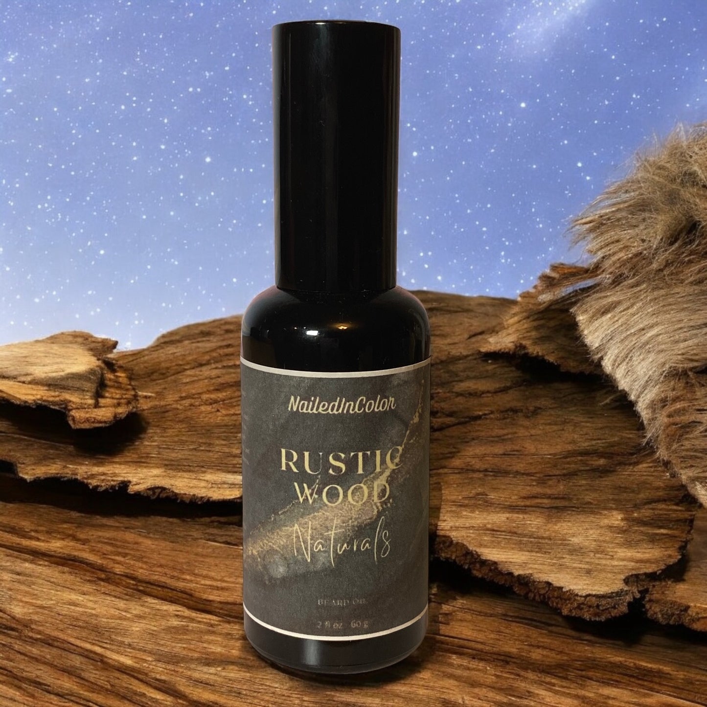 Rustic Woods Beard Oil for Men by NailedInColor Grooming Moisturizer Skin Protection Beard Care