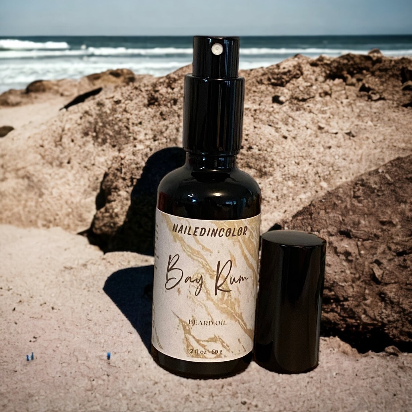 Bay Rum Beard Oil for Men by NailedInColor Men's Grooming Beard Care Skin Care Scented Beard Smoothing Moisturizer