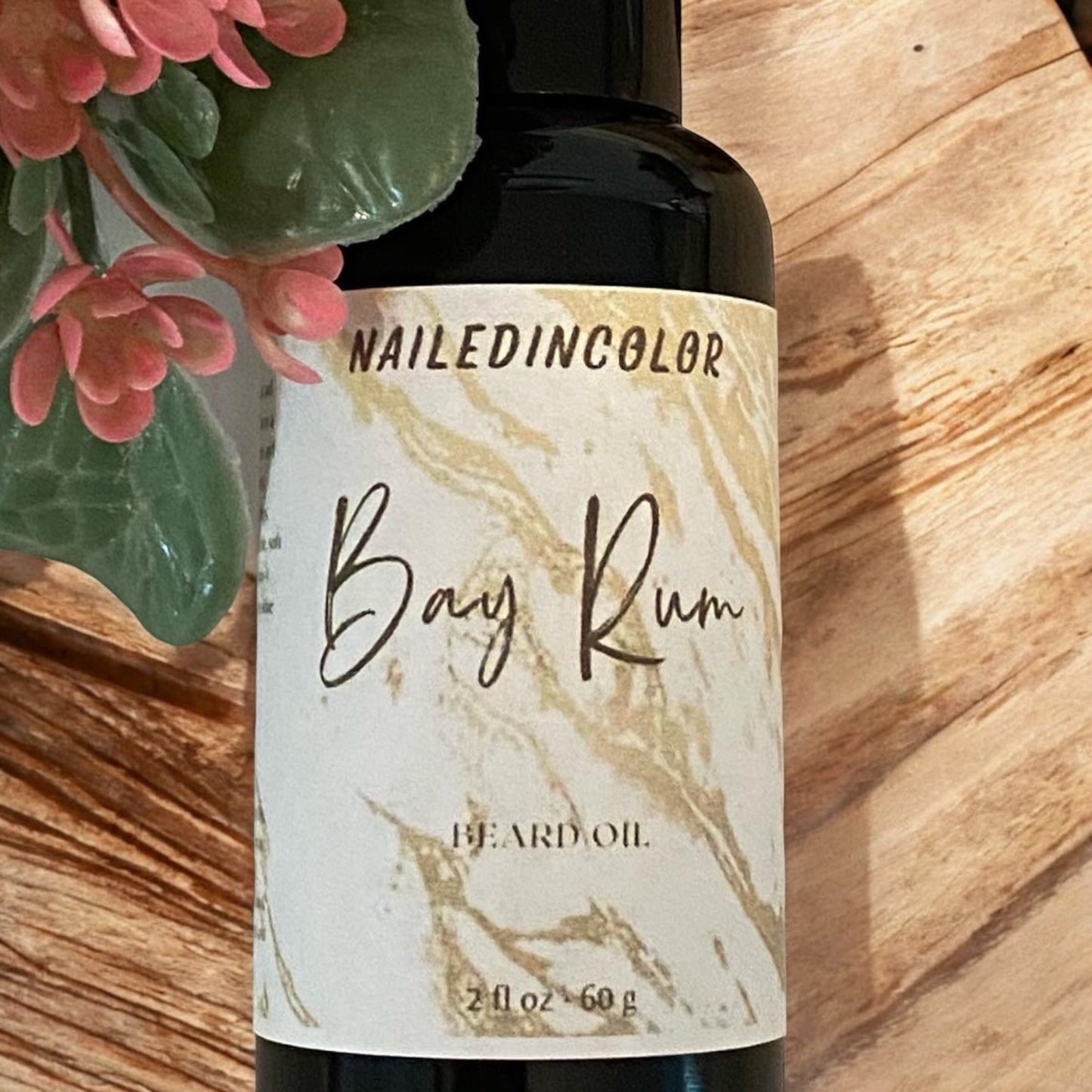 Bay Rum Beard Oil for Men by NailedInColor Men's Grooming Beard Care Skin Care Scented Beard Smoothing Moisturizer