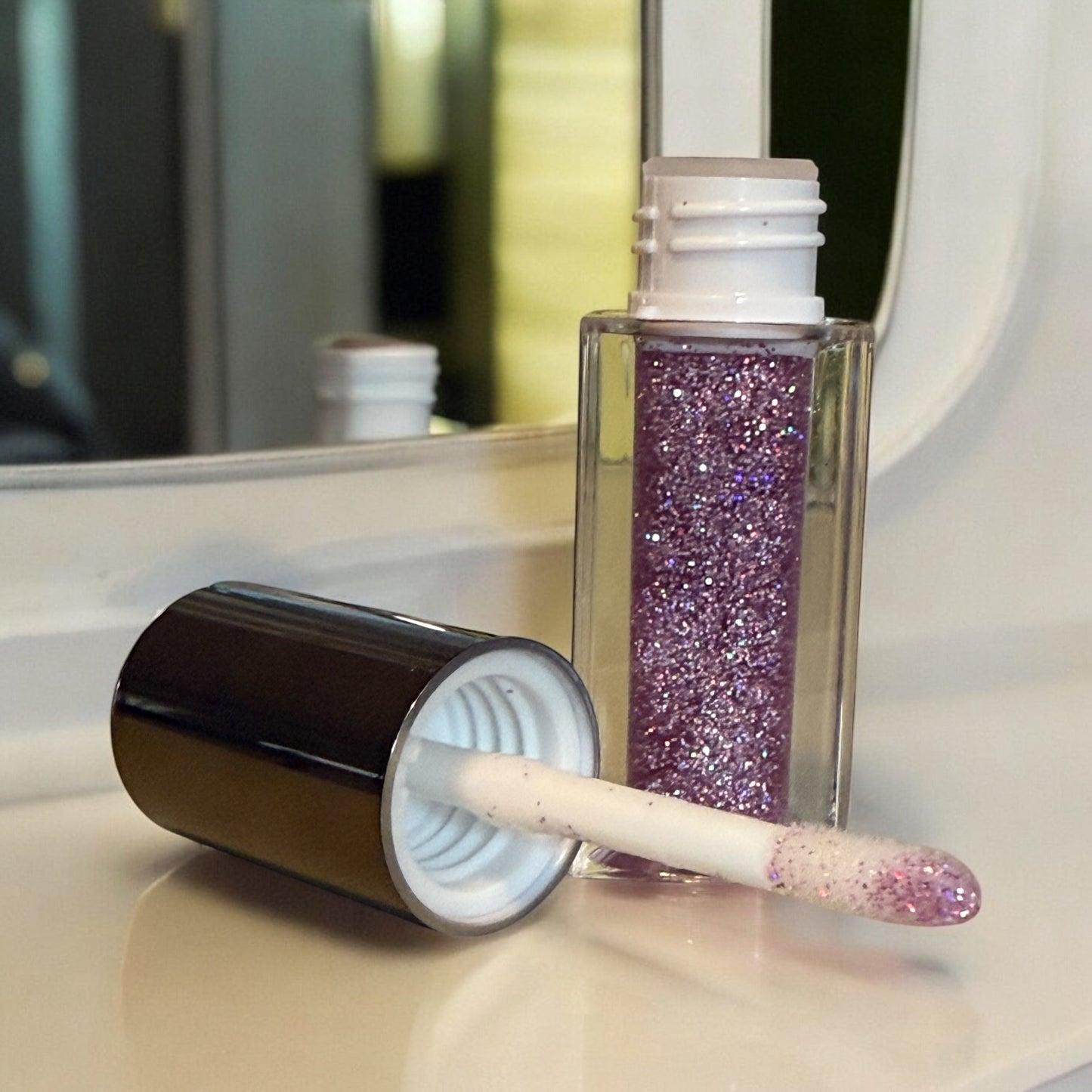Snow Cone by NailedInColor Lip Gloss Holographic Sparkle Cosmetic Women Teens Sheer