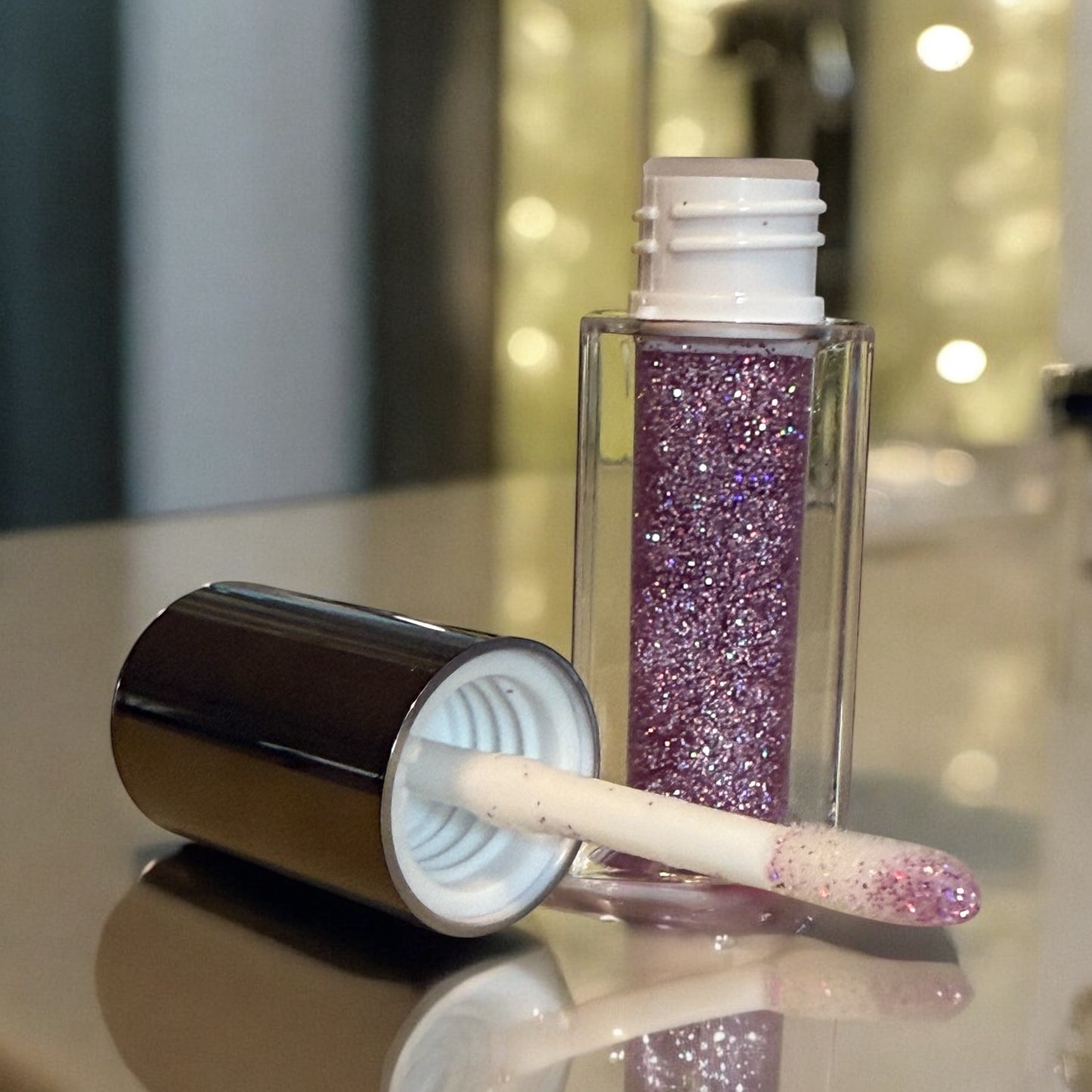 Snow Cone by NailedInColor Lip Gloss Holographic Sparkle Cosmetic Women Teens Sheer