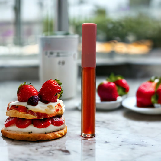 Strawberry Shortcake by NailedInColor Lip Jelly Women's Lip Gloss Tint Topcoat Moisturizer
