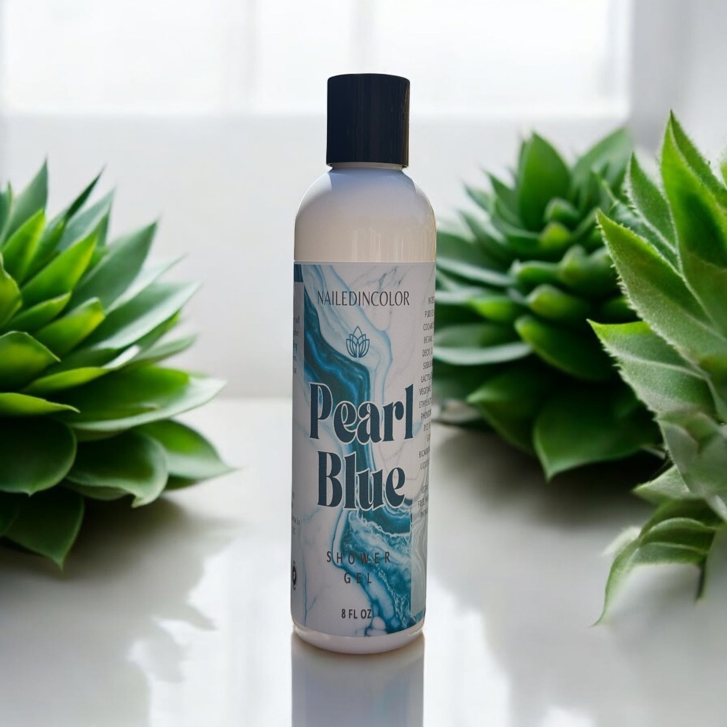 Pearl Blue by NailedInColor Body Wash Shower Gel Women Teens Pearl Effect Moisturizer Skin Care