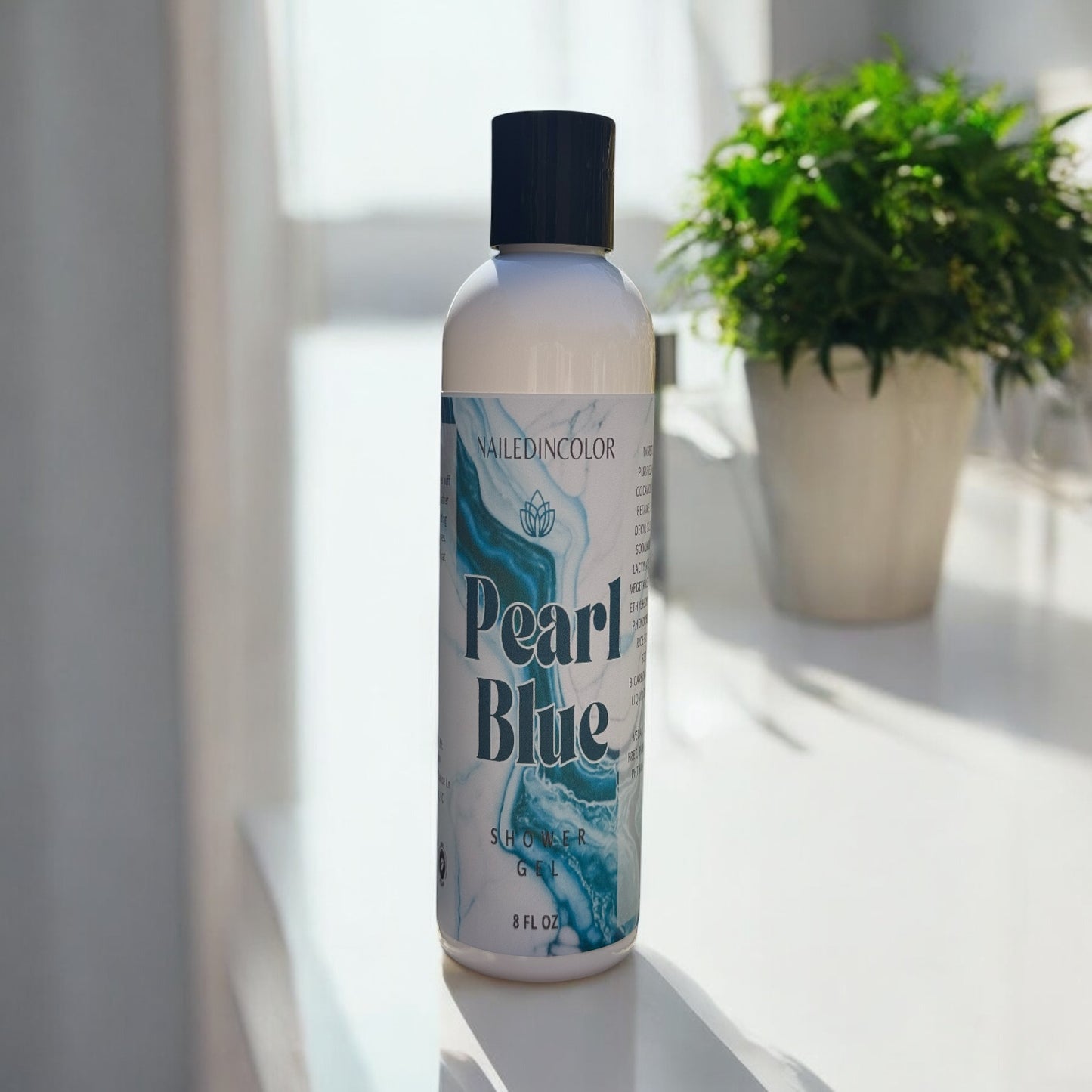 Pearl Blue by NailedInColor Body Wash Shower Gel Women Teens Pearl Effect Moisturizer Skin Care
