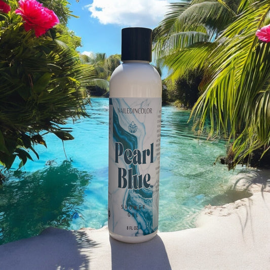 Pearl Blue by NailedInColor Body Wash Shower Gel Women Teens Pearl Effect Moisturizer Skin Care