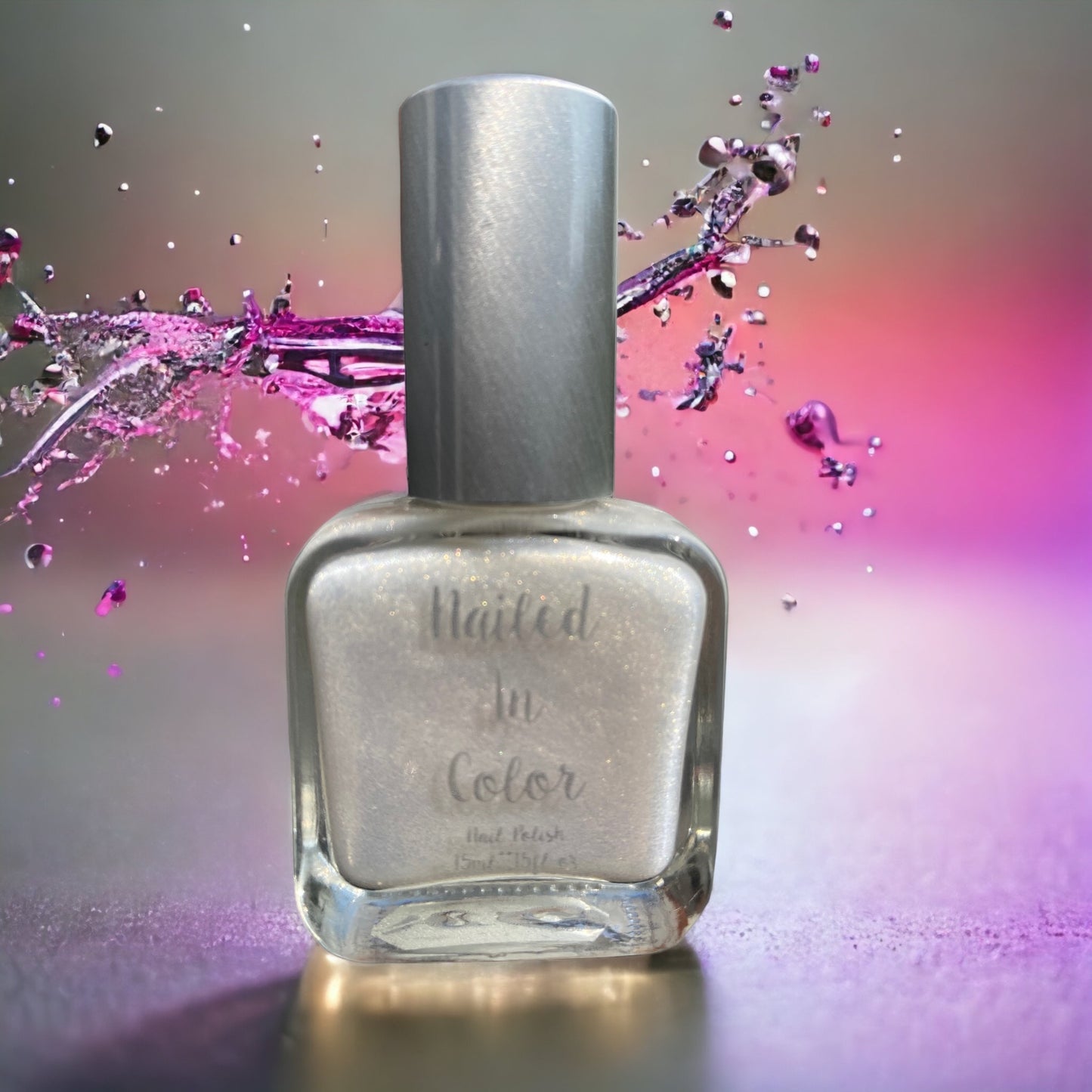 Nana's Pearls Beautiful Shimmery Frosty Pearl Nail Polish Gold Highlights Women's Teens Nail Color by NailedInColor