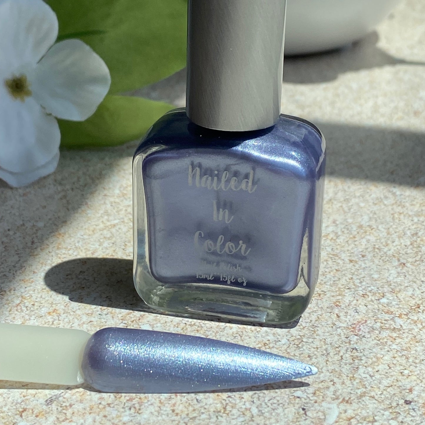 Dove-Women's Teens Nail Color Soft Silver Gray to Lavender Polish by NailedInColor