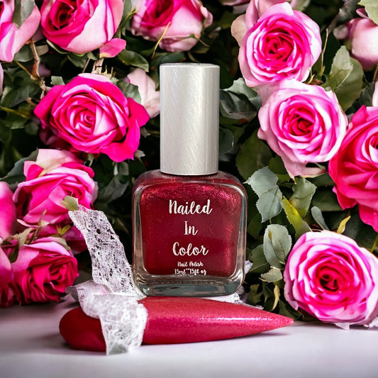 Reflections of Love-Red Nail Polish for Women Teens Red Nail Color Cosmetic Nail Care by NailedInColor