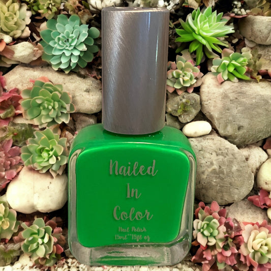 Jealousy- Florescent Green Nail Polish Neon Women's Teens Nail Color Deep Grass Green by NailedInColor