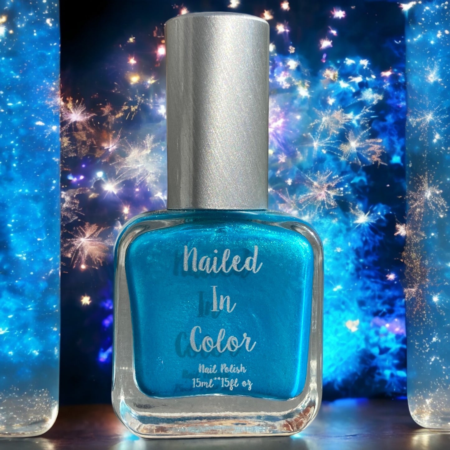 Panther Purr-Fect--Beautiful Turquoise Peacock Blue Ladie's Team Nail Polish Football Fan Nail Color by NailedInColor