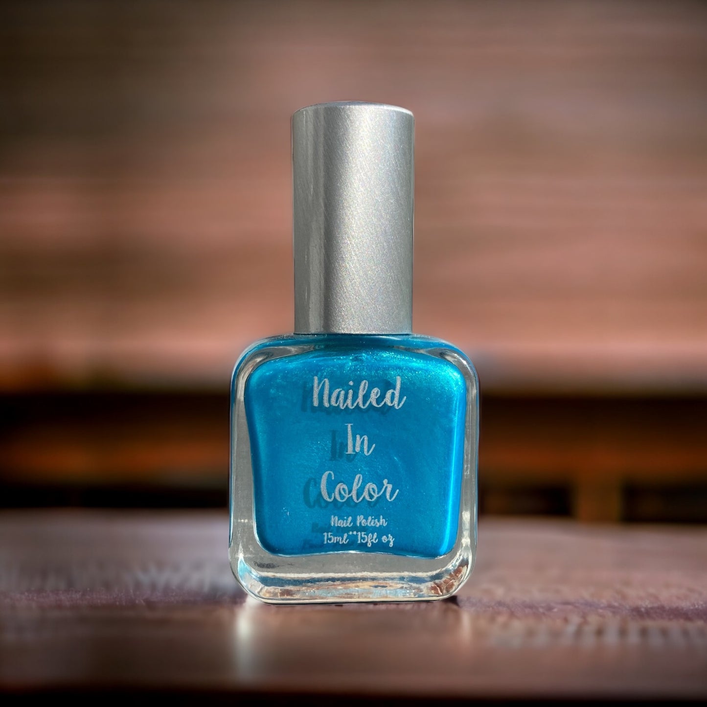 Panther Purr-Fect--Beautiful Turquoise Peacock Blue Ladie's Team Nail Polish Football Fan Nail Color by NailedInColor