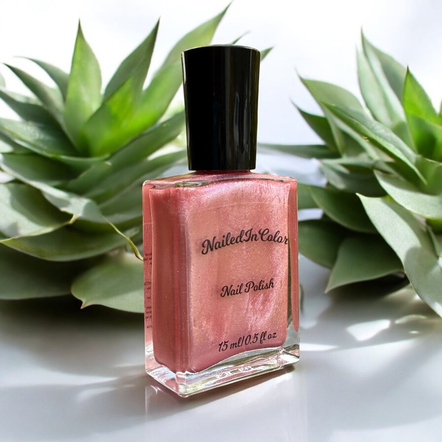 Pearl Blossom- Shimmer Pearlescence Women's Teens Nail Color Dusty Peach Pink by NailedInColor