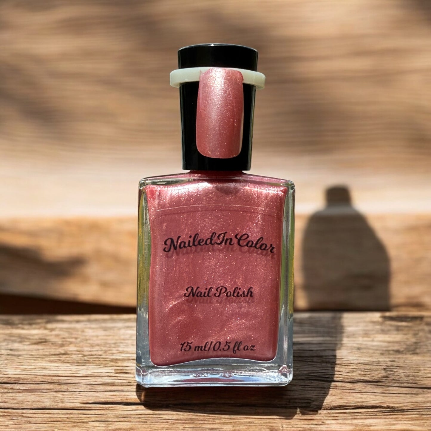 Pearl Blossom- Shimmer Pearlescence Women's Teens Nail Color Dusty Peach Pink by NailedInColor
